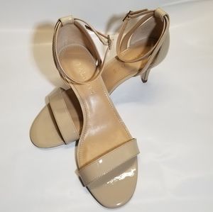 NWT Talbots tan patent strappy heel
